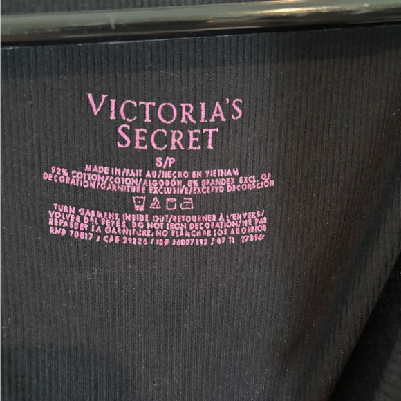 Victorias Secret Women’s Size Small Black Rhinestone Tank Top Casual Comfy - Picture 4 of 6